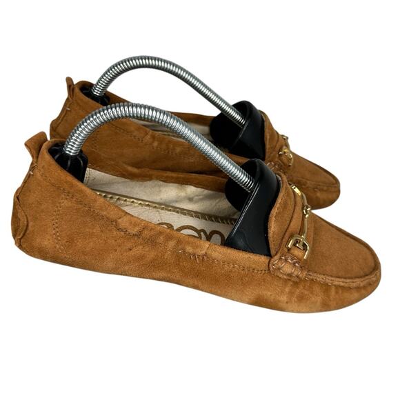 Sam Edelman Womens Suede Moccasins Falto Tan Brown Horse Bit Size 5 - Picture 4 of 10